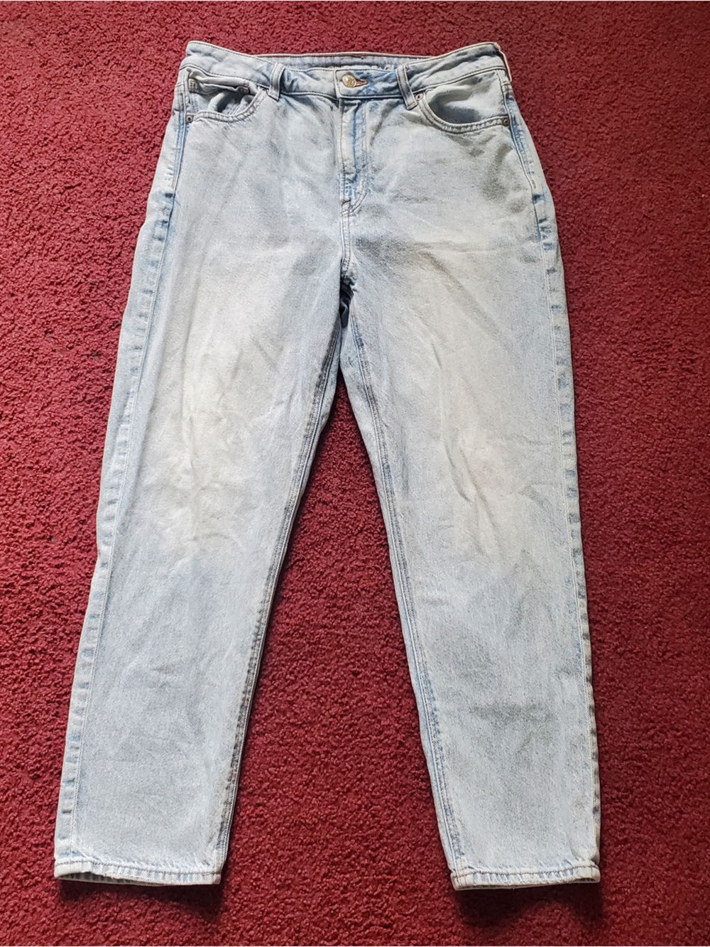 American Eagle Outfitters Light Blue Straight Mom Jeans